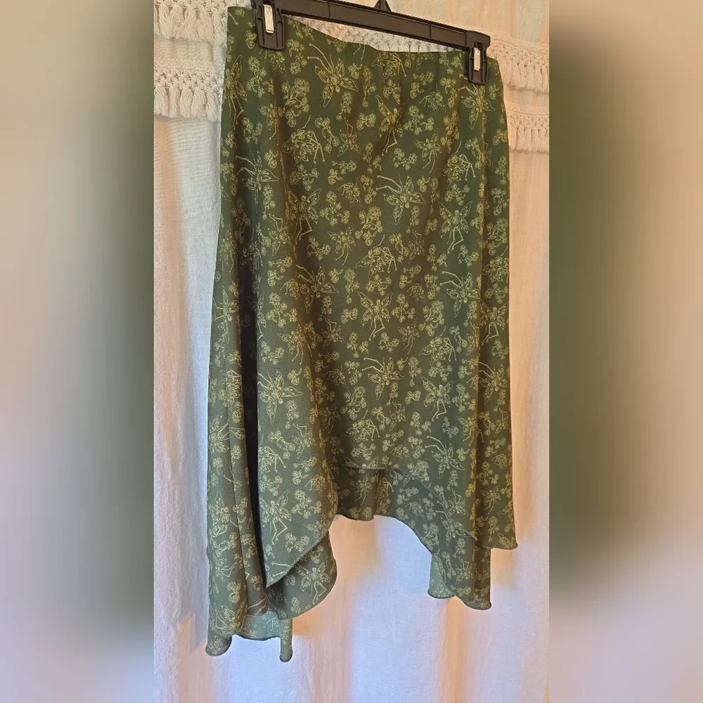 Hot Topic Thorn & Fable Green Midi Layered Whimsygoth Cottagecore Skirt - Picture 8 of 8